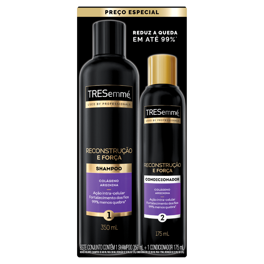 Kit Shampoo 350ml + Condicionador 175ml Tresemmé Reconstrução E Força